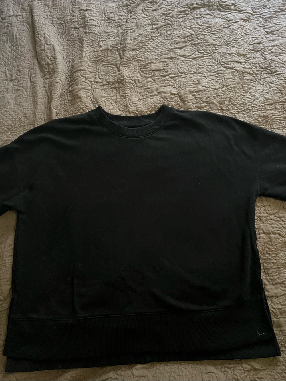 Time and Tru Black Long Sleeve Crewneck Sweatshirt XL 16-18